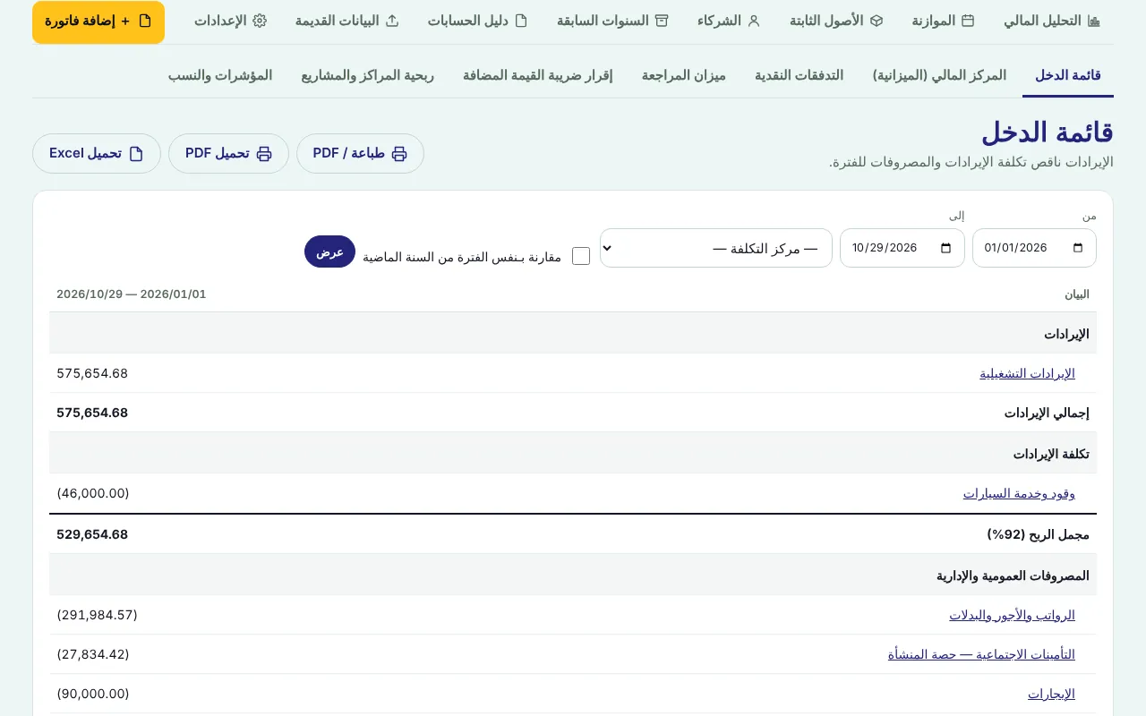 قائمة الدخل